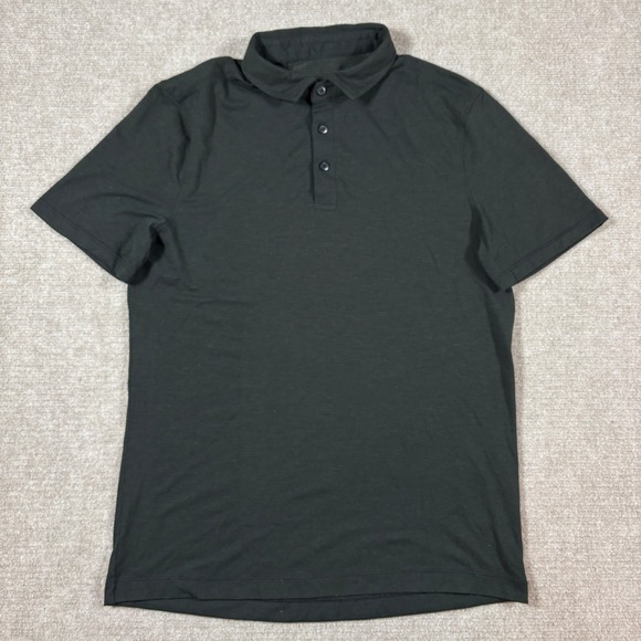 lululemon athletica Other - Lululemon Mens Evolution Polo Shirt Short Sleeve Dark Grey Black Heathered